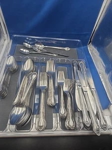 Cubiertos De Colección Acero Inoxidable 105 Piezas COLUMBIA Japón Borde Cuentas Floral MCM #2 - Imagen 1 de 6