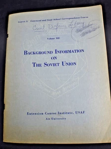 1957 *COLD WAR* Background Information on the Soviet Union - US Air Force - Picture 1 of 13