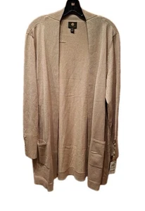 Maglione Cardigan Oro Jm Collection XL Champagne Lurex Nuovo con etichette - Foto 1 di 9