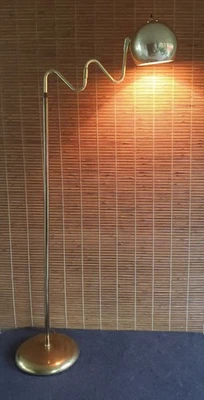 MCM Orbital Gold Tone Ball Adjustable Floor Lamp Sonneman Interest - Image 1 of 4