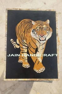 24 x 18 inches Marble Center wall panel tiger Table Top Inlay pietra dura home - Picture 1 of 3