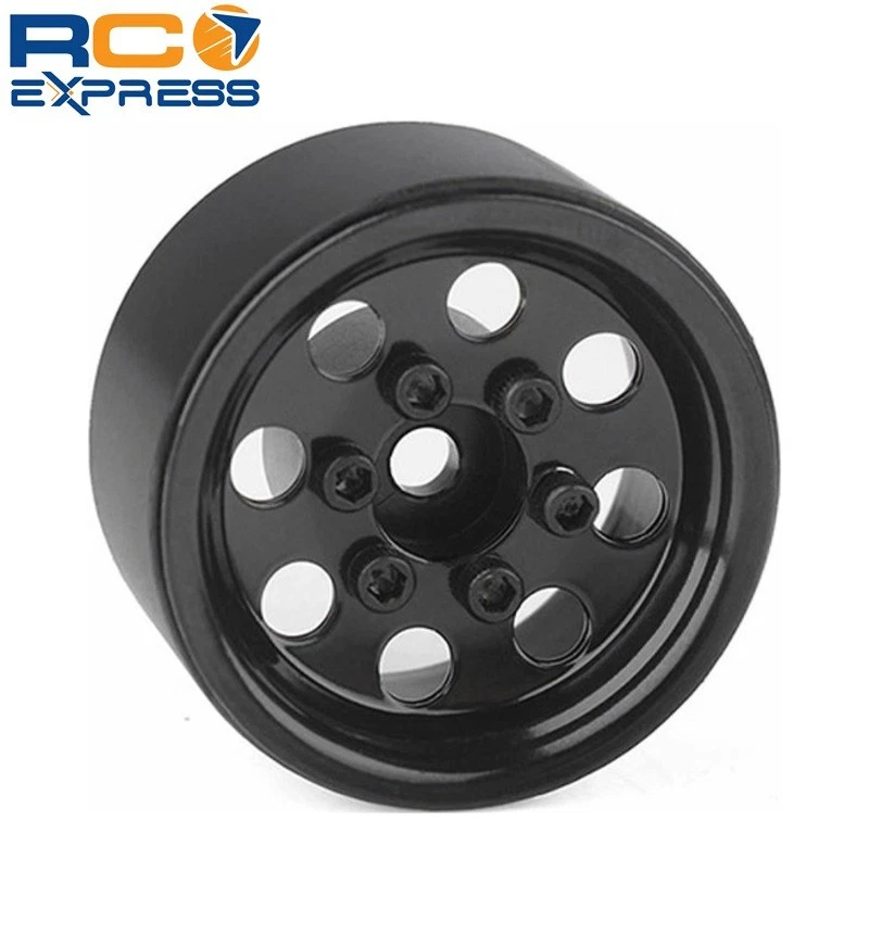 RC4WD Stamped Steel 1.0 Pro8 Beadlock Wheels Black RC4Z-W0358 - Image 1 of 1