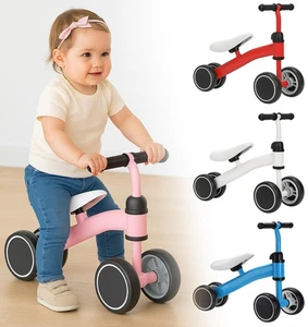 Baby Balance Bike Toddler Ride On 4 Wheels Bicycle Cup Kids Toy Perfect Gifts - Picture 1 of 10