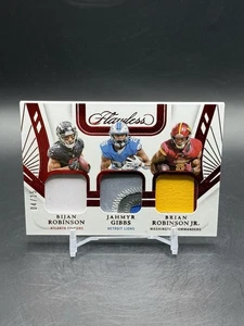2024 Flawless Triple Patches BIJAN R/JAHMYR G/BRIAN R /15 Top NFL RB’s Card Is🔥 - Picture 1 of 14