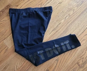 Nike Just Do It Sport Leggings Hose Bio Baumwolle Damen Gr. XL schwarz #18 - Bild 1 von 6