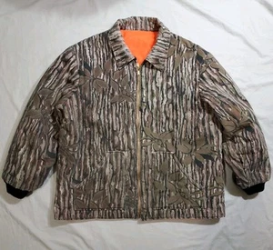Vintage Realtree Jacket Reversible Camo Orange Hunting Warm Coat USA Mens XL - Picture 1 of 15
