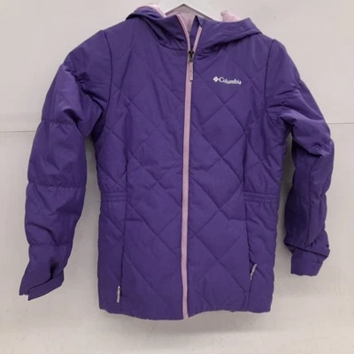 Chaqueta con capucha y cremallera Columbia Omni Tech púrpura talla L (14/16) para niña Foto 1 de 4
