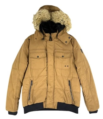 Guess Men Hooded Bomber Jacket Coat Size M - Image 1 of 4