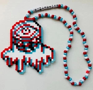 NUEVO Collar Blurred Subtronics Kandi Perler EDM EDC Fest Rave Dance - Imagen 1 de 1