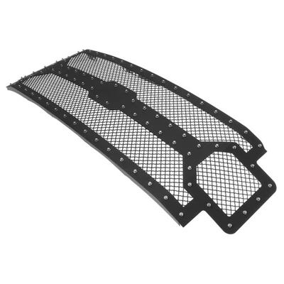 Para Ford F250/450/550 2017-2019 sin cámara principal malla negra remache rejilla inserto Foto 1 de 3