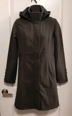 Merrell Jacket Women XS Gray Coat AEROBLOCK Wind Resistant Hooded Lined - Image 1 of 4