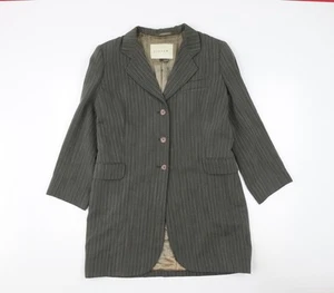 Jigsaw Women's Grey Pinstripe Blazer Size 14 - Picture 1 of 12