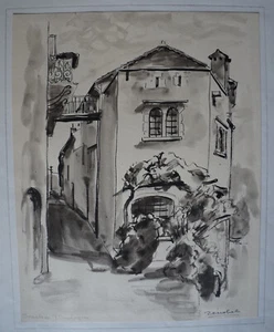 Dessin Encre BEAULIEU SUR DORDOGNE Signé PIERRE ZENOBEL (1905/1996) - Imagen 1 de 5