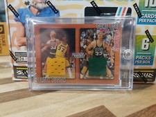 2021 Jersey Fusion Game Used Swatches Magic Johnson & Larry Bird-Player Worn!