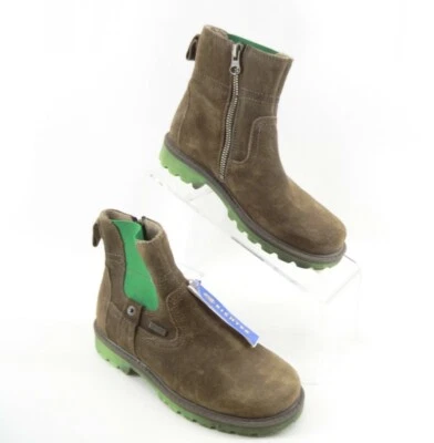 Richter Austria Sympatex 绝缘棕色绿色冬季靴 女孩 尺寸 32 EU 1 美国 — 第 1/4 张图片