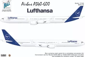 Airbus A340-600 Conversion set for Revell A330/A340 Zvezda A330 Lufthansa new - Foto 1 di 10