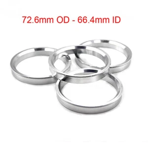 4pcs Alloy Customize Made Wheel Spacer Spigot Hub Centric Rings 72.6mm to 66.4mm - Picture 1 of 8