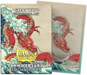 Dragon Shield GREAT WAVE Dual Matte Art Sleeves 100ct (25th Anniversary Ed.) - Picture 1 of 1
