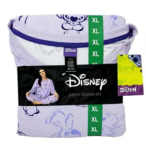 Disney Stitch Raglan Sleeve 2 Piece Lounge Set Pajama Set Gift Packed Size XL - Picture 1 of 3