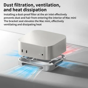 Desktop Stand for Mac Mini M4 /M4 Pro 2024 Heat Dissipation Aluminum Mount Dock - Picture 1 of 18