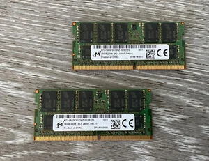 2PC--Micron 16GB 2Rx8 PC4-2400T MTA18ASF2G72HZ-2G3B1ZG DDR4. #M01 - Picture 1 of 2