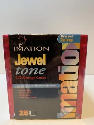 Imation 25 Pack CD / DVD Cases Jewel Neon Colors New - Image 1 of 3