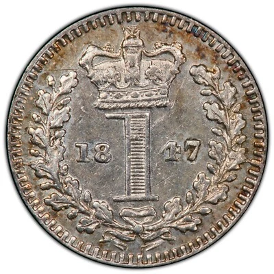 Great Britain 1847 1D Pence Silver Maundy Victoria S-3920 PCGS PL55 Proof Like - Image 1 of 3