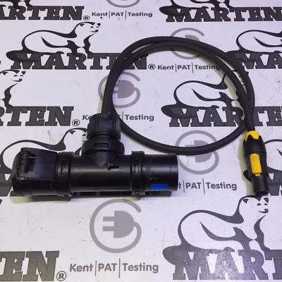 Marten PCE 16a T-Connect Black with 1m HO7RN-F Cable to Neutrik True1 NAC3FX-W - Image 1 of 2