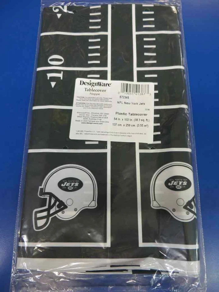 New York Jets NFL Fútbol Profesional Deportes Fiesta Decoración Plástico Mantel Foto 1 de 1