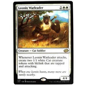 Leonin Warleader J22 Rare M/NM White Creature Cat Soldier MTG TCG CCG - Picture 1 of 3