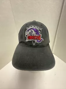 Vintage LOWELL LOCK MONSTERS STRAPBack Hat Cap MINOR LEAGUE HOCKEY - BLACK -RARE - Picture 1 of 9