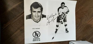1974-75 MINNESOTA NORTH STARS SIGNED TEAM ISSUE 8X10 PRESS MEDIA PHOTO LOU NANNE - Picture 1 of 1