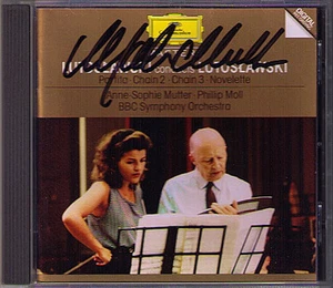 Anne-Sophie MUTTER Signed LUTOSLAWSKI Partita Chain 2 & 3 Novelette CD MOLL - Picture 1 of 1