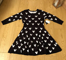 New Torrid Disney Mickey Mouse Jumper Dress SIZE 0 US L UK 16 BNWT Black & White