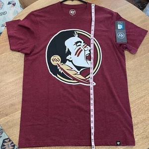 FSU Florida State University Seminoles Small ‘47 T Shirt Men Heather Garnet NEW - Picture 1 of 2