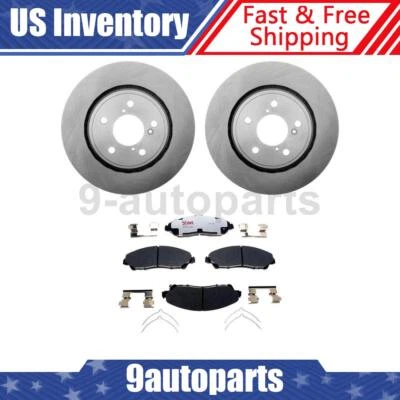 Rotores de freno de disco delanteros + pastillas de freno para Honda Pilot 2016 2017 2018 2019 Foto 1 de 4