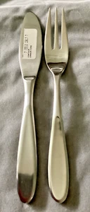 Retroneu Contour Dinner Knife and Fork Unused Stainless Flatware 18/10 Korea - Picture 1 of 5
