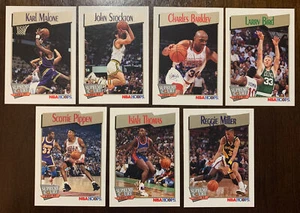 7x 1991-92 NBA Hoops Supreme Court - Bird, Barkley, Thomas, Miller, Malone, Stoc - Picture 1 of 2