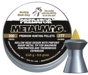 JSB PREDATOR METALMAG 200 Count POINTED 4.5mm .177 Caliber Premium Air Pellets - Picture 1 of 2