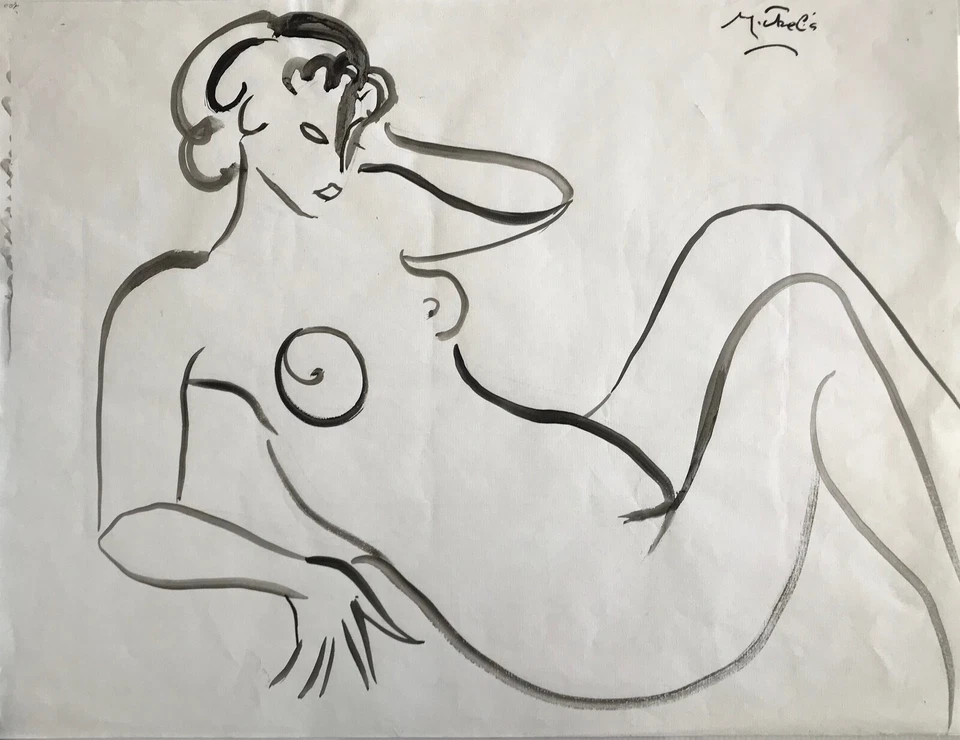 Janie Michels - Original Painting - Gouache - Nude 3 - Image 1 of 1