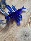  Blue Glass Artisan Dragonfly Necklace Ciacadia Fork Tail Artist Unkn Pendant XL
