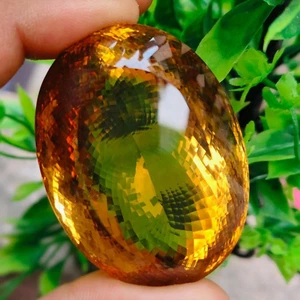 200.59 Ct Brazilian Natural Yellow Citrine Oval Cut Loose Gemstone Certified A+ - Picture 1 of 4