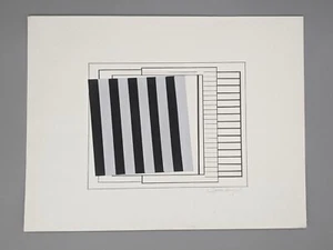 Jules Engel Original Drawing Grand Piano Minimalism Geometric Modern Art c1980 - Picture 1 of 3