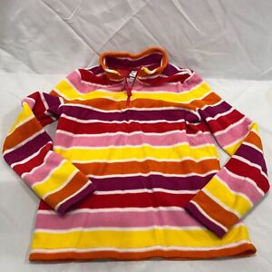 Circo Kids Quater Zip Fleece Pullover Multicolor Stripped Size L (10-12)