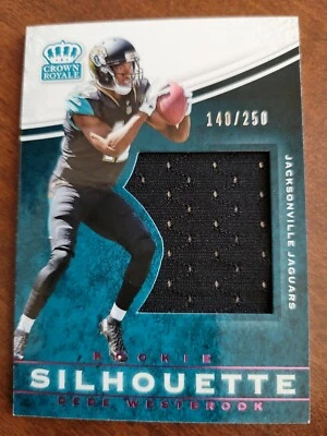 D10943 2017 Crown Royale Jumbo Rookie Silhouette Jersey #'d /250 Dede Westbrook - Image 1 of 2