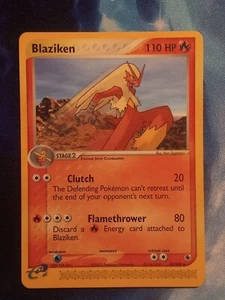 Juego de cartas coleccionables Pokémon Blaziken EX Rubí y Zafiro 15/109 No Holo Raro Nintendo LP - Imagen 1 de 2