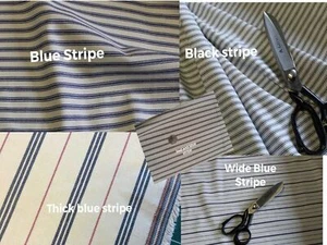 Vintage Syle Ticking Stripe Twill  Lining Fabric, 210gsm - 146 cms Wide - Picture 1 of 14