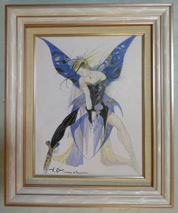 Painting, oil painting, Yoshitaka Amano "People", signed, F6, framed, - Picture 1 of 11