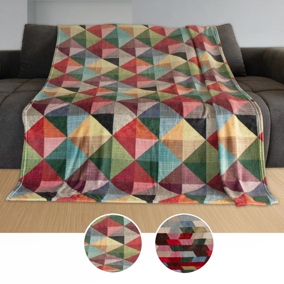 Kuscheldecke 150x200cm 2 Designs verfügbar, Flauschige Cashmere-Touch Sofadecke - Bild 1 von 4