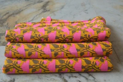 4 Yard New Floral Indian Print 100%Cotton Fabric NO DUTY CHARGES 100% ✅ ZK_54 - Image 1 of 4